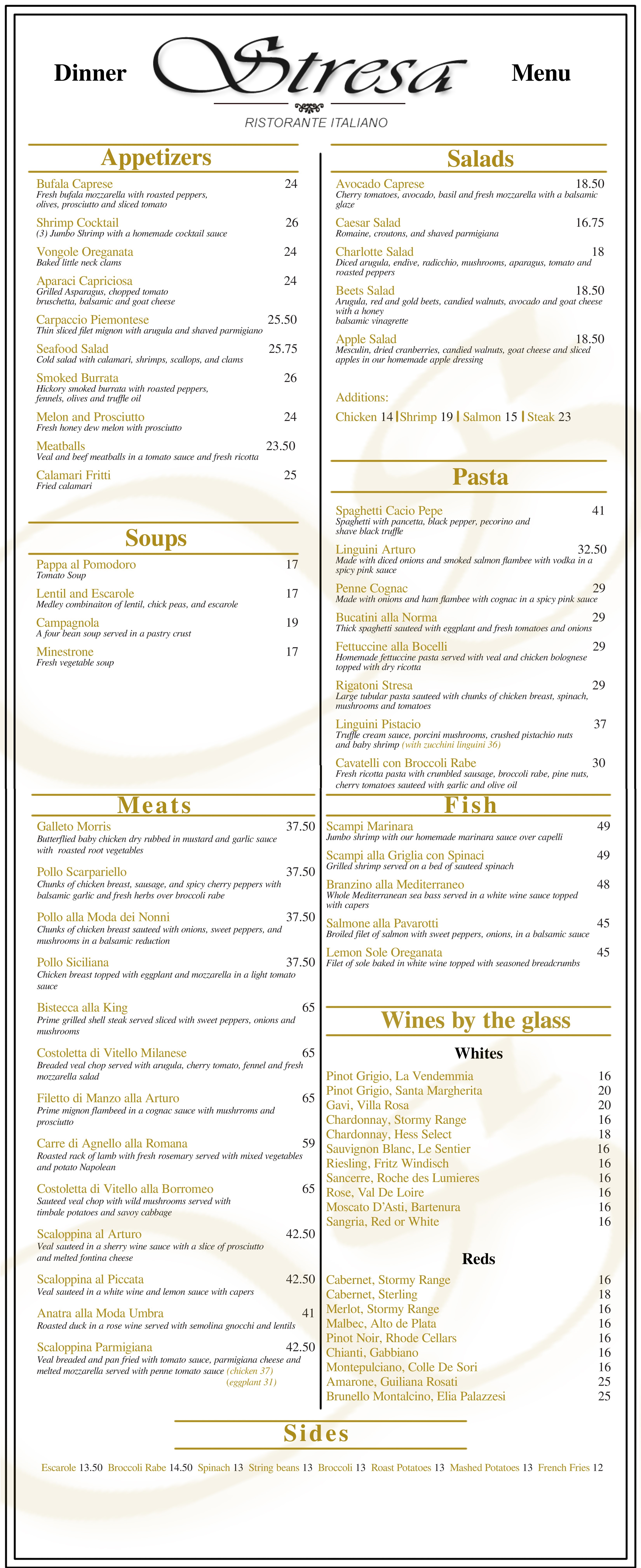 Dinner Menu